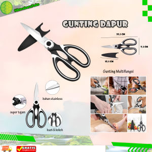 Gunting Dapur Serbaguna / Gunting Besar Multifungsi / Gunting Stainless Tajam Pembuka Botol Pemotong Tulang Ayam Ikan