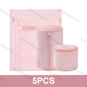 5PCS Laundry Bag Protection Mesh Clothes Travel Storage Bag With Zip Durable Mesh Laundry Bag