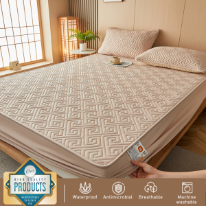 Waterproof Cotton Fitted Bed Sheet Mattress Protector Cover Queen/King/Full Double/Single Bedsheet