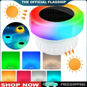 [CHAMAIR STORE]Solar Pool Chlorine Dispenser with Colorful LED Lights - Perfect for 3 Inch Tablets and Pool Enjoyment