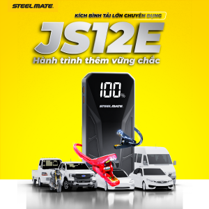 Kích Bình Ô Tô STEELMATE JS12E – Dòng Cực Đại 800A Hỗ Trợ Xăng 5.0L Dầu 3.0L Sạc Nhanh QC3.0 Đèn LED 3 Chế Độ Bảo Hành 2 Năm