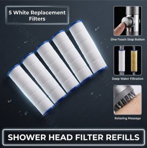 Premium High-Pressure Filtered Shower Head | 3 Spa Modes & Water-Saving Stop Button