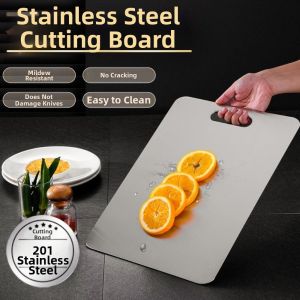 VBBN Đậm đặc Thớt Cắt Bằng Thép Không Gỉ Hai Đa chức năng Thớt Cắt Trái Cây Thực tế Chống nấm mốc Khay cắt thịt Chuẩn Bị Đồ Dùng Nhà Bếp