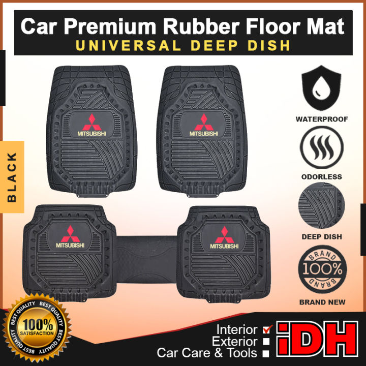 Universal Rubber Matting Deep Dish for MITSUBISHI Car Deep Dish Matting Trimable custom trim