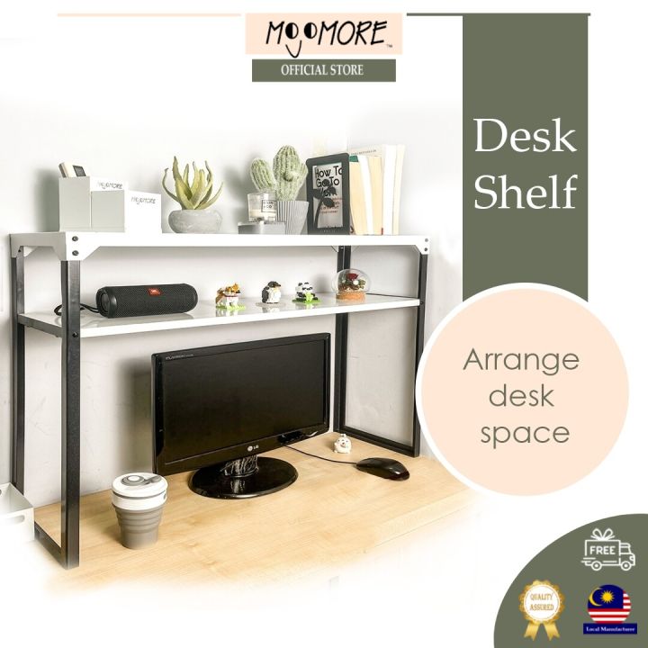 MOJOMORE 2 Layer Desktop Shelf Office Storage Rack Book Shelf Organizer ...