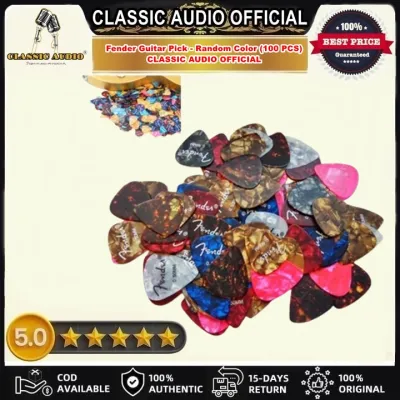 Fender Guitar Pick - Random Color (100 PCS) CLASSIC AUDIO OFFICIAL (ORIGINAL)