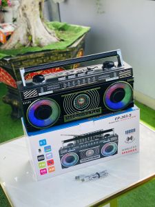 Đài Radio FM Có Loa Bluetooth FP 363S – 2 Loa 9cm Đèn LED RGB USB/TF Sạc 5V Có Năng Lượng Mặt Trời Quà Tặng Ông Bà Cha Mẹ Ý Nghĩa