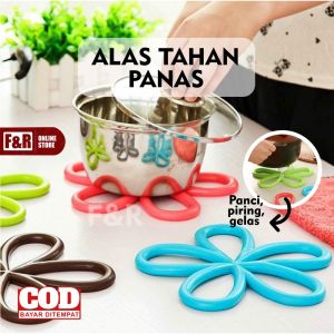 Tatakan Alas Panci Piring Gelas Mangkok Wajan Anti / Tahan Panas Silikon | Hot Pad Non Slip Mat
