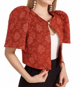 Jer Jen Josephine Button Filipiñana Bolero - Elegant Modern Design for Special Events School Programs & Formal Occasions Fits up to XL