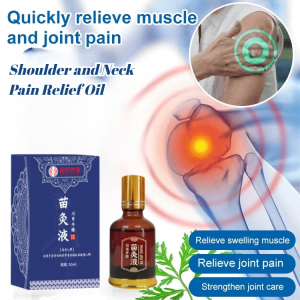 Shoulder Neck and Back Pain Relief Roll On Warming Oil with Mugwort Extract Herbal Liquid Moxibustion Therapy Soothing Muscle Relaxation Shoulder and Neck Pain Relief Oil Muscle Relaxation Roller Ball