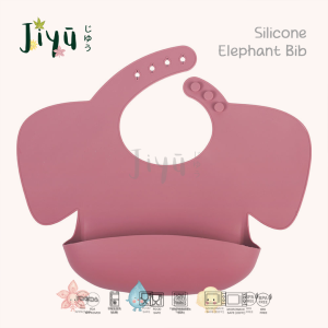 JIYU [JB-015] Silicone Elephant Bib  / Celemek Gajah Silicon BPA FREE
