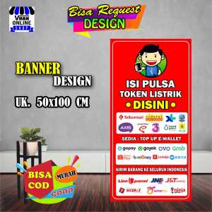 Spanduk Banner Konter HP Dan Pos Jasa Kirim Barang Keren Murah