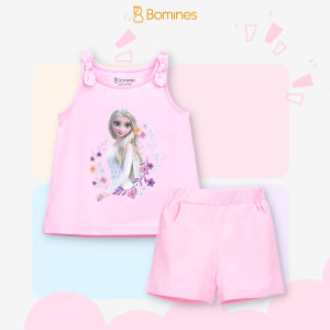 Đồ bộ bé gái Elsa BOMINES bộ thun cotton công chúa cho bé từ 3- 12 tuổi 12- 33kg DBSNOVAIELSAHOA