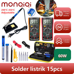 【🔥TOP SALE】60W Digital Electric Soldering Iron Kit Set Temperature Adjustable 200V 240V Welding Tool Ceramic Heater Soldering Tips Rework solder full set lengkap