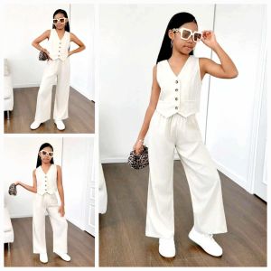 greta Best Seller Casual Sleeveless Vest and Pants for Girl Teen-ager Tween Set Terno - best seller - good quality - super kapal ng tela - trending - 100 percent cotton - mall quality - Top pick - madaling maubos - trending - made of imported fabri