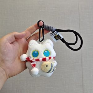 UNDATA Bib Móc khóa thú nhồi bông mèo đen Thú vị Cá Móc khóa thú nhồi bông hình mèo Dễ thương Đen Trắng Màu Sắc Vòng chìa khóa xe hơi Dành cho các cặp đôi