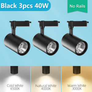 Led Track Light 220V COB Track Lamp Ceiling Light Spotlight 12W 20W 30W 40W Spot light For ceiling Chandelier Lighting Track Lights Rail For Home Living Room Store Kitchen Lighting