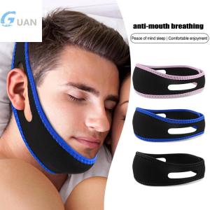 [COD] GUAN สายรัดคางไนลอนยืดหยุ่นป้องกันการนอนกรน สายรัดคางสำหรับหายใจขณะหลับปรับปรุงอุปกรณ์ดูแลการนอนกรน