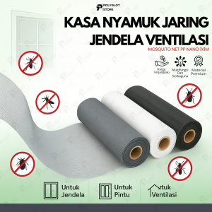 Jaring Kasa Nyamuk Ventilasi Jendela Anti Nyamuk Serangga Mosquito Net PP Nano 1 x 1 M
