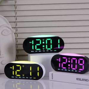 Sacesr New Simple LED Electronic Multifunctional Clock Kids Bedside Alarm Clock with Week Display for Bedroom Home Decor 3M8Q4