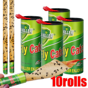 10Rolls Fly Catcher Sticky Fly Paper Eliminate Flies Insect Hanging Bug Glue Paper Catcher Trap Sticky Flies Indoor Sticky Strip