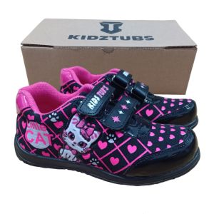 Sepatu Sekolah Anak Perempuan Karakter Kuda Pony Litel Pony Cewek Warna Hitam Murah Tali Perekat Rekat Velcro Kecil Tanggung Umur Usia PAUD TK SD SMP SMA Kelas 1 2 3 4 5 6 7 8 9 0 Tahun-KIDZTUBS192172223