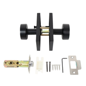 Hợp kim hiện đại cửa ra vào ổ khóa hợp kim màu đen nhám dễ dàng Bộ dụng cụ lắp đặt với các phím tấm vít