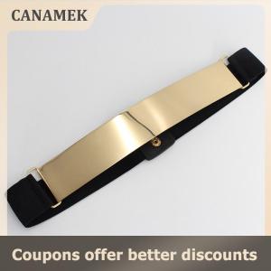 【 CANAMEK 】 Designer Belts for Woman Belt Classy Elastic Ceinture Femme Women Belt Ladies Apparel Accessory Dress Belt