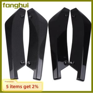 fanghui 1 Pair Carbon Fiber Winglets Side Skirt Extension Universal Car Front Rear Bumper Strip Lip Spoiler Diffuser Splitter Scratch Protector