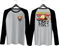 KAOS RAGLAN PRIA SABLON MUGIWARA DEPAN BELAKANG \ KAOS RAGLAN PRIA LENGAN PANJANG ATASAN PRIA / KAOS MURAH / KAOS DISTRO / KAOS SIMPLE / T-SHIRT PRIA. 