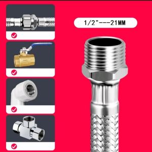 Ống nối dài dây cấp nước inox 304 zen ngoài 21mm