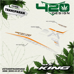 Striping Sticker Stiker Jupiter MX King 150 Transparan UV Custom Y15zr - List Striping Transparan UV MX King 150 Tahun 2015 - Kode SMXK-UV - 420 Design