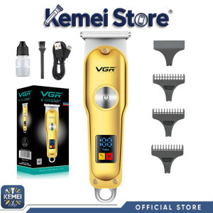 Kemei KM-679 Full Metal Body Hair Clipper Mens Adjustable Electric Hair Clipper Rechargeable Beard