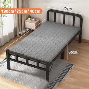 เตียงนอน3ฺ5ฟุต เตียงพับ เตียงพับได้ เตียงนอนพับได้ เตียงพับนอนกลางวัน เตียงพกพาดงาย เรียบง่าย พับง่าย ไม่ต้องประกอบ รับน้ำหนักได้200ปอนด์