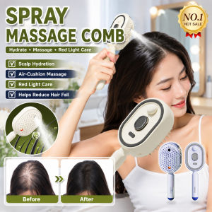 Electric Spray Airbag Massage Comb Self Cleaning Detangling Hair Brush Anti Static Tangle Free Relieves Scalp Tension Hair Styling Tool