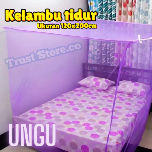 Kelambu tidur Dewasa Motif Polos Kotak Ukuran 200x120cm Bisa Cod