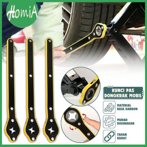 Kunci Pas Dongkrak Universal Mobil / Ratchet Wrench Rocker Auto Repair / Alat Bantu Gagang Putaran Manual Untuk Model Jembatan Perbaikan Ganti Ban Pecah Bocor / Peralatan Bengkel Penghemat Tenaga Otomatis Multifungsi - HOMIA