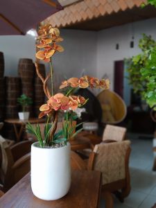 Tanaman Hias Artificial Plastik Daun Bunga Plastik Vas Bunga Latex Bahan Murah Pot Bunga