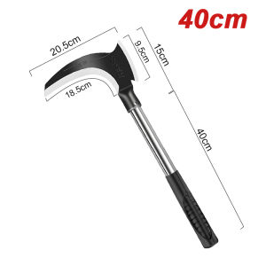 Steel-Handled Sickle Heat Treatment Cutting Sickle Axe Tool 2-in-1 Durable and Long-Lasting
