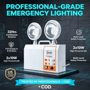【Fast delivery】Rechargeable Twinhead Emergency Lamp -Twinhead Rechargeable Emergency Lamp Lights Rechargeable LED Twin Head Lamp