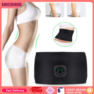 DECINIEE EMS Electric Abdominal Body Slimming Belt Waist Band Smart Abdomen Muscle Stimulator Abs Trainer Fitness Lose Weight Fat Burn