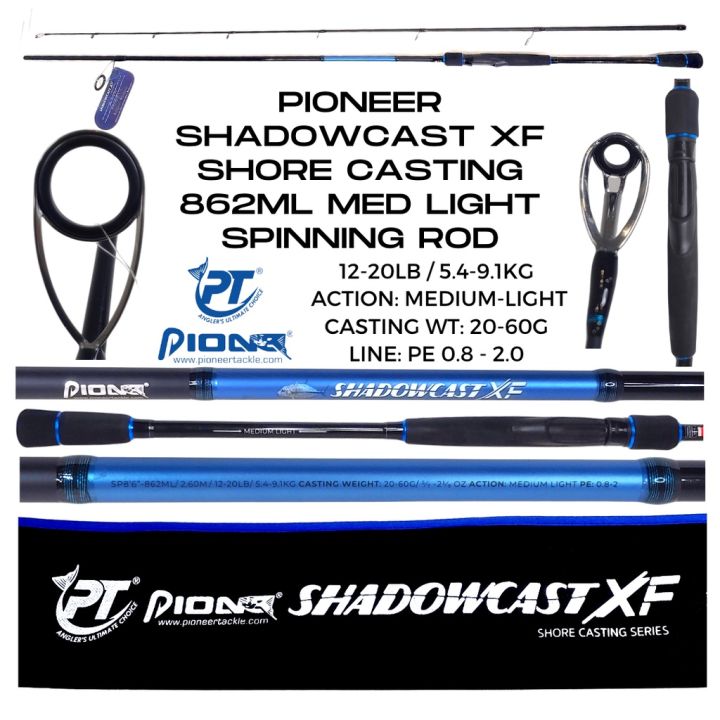 Pioneer MEDIUM LIGHT ShadowCast XF 8ft 6in Shore Casting Series