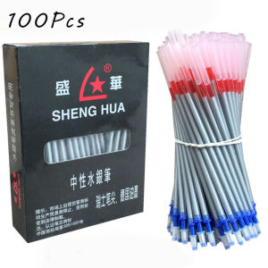 SHENGHUA Pulpen Perak 100Pcs Pulpen Penanda Kain Eraseble Pen Spidol Untuk Kain Sulam Pen Kulit