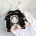 Áo Thun Hoạt hình 3D Tay Lỡ in chuyển nhiệt Unisex From Rộng - Áo phông nữ mẫu mã cute dễ thương Freesize 38-65kg. 