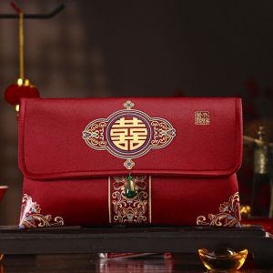 FDGFGG Tassel Design 2024 Money Pocket Embroidery Best Wishes New Years Blessing Bag Chinese Multiple Patterns Red Envelope Chinese Wedding