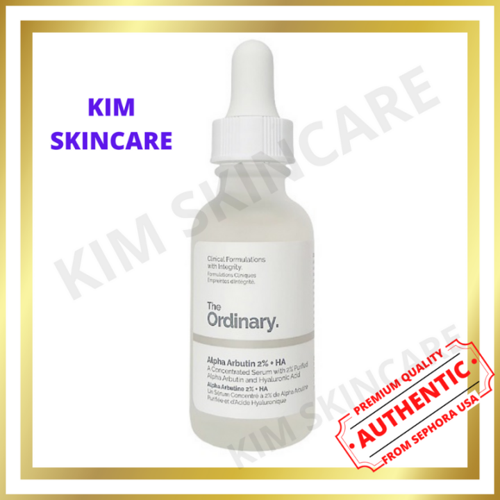 The Ordinary Alpha Arbutin 2% + HA Serum Trắng Da Dưỡng Ẩm Mờ Thâm Căng Bóng Da