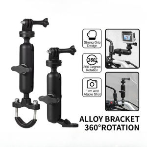 Motorcycle Handlebar 360° Rotating Camera Mount Universal Sports Camera Holder with Shockproof Design Easy To Install