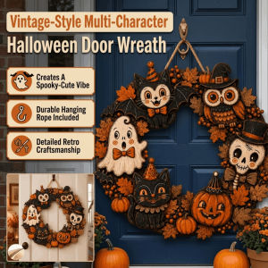 Halloween Ghost Pumpkin Door Hanging Sign For Party Home Wall Decor 万圣节幽灵南瓜门挂牌