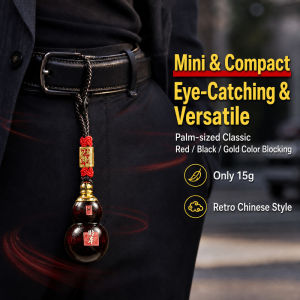 Lucky Gourd Keychain Wealth Feng Shui Charm for Prosperity and Good Luck Bag Pendant