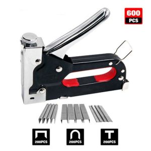 Kenmaster Stapler Gun Besi Besar - Staples Tembak Gun Staple-3in1 Multifungsi-ISI 600 Paku